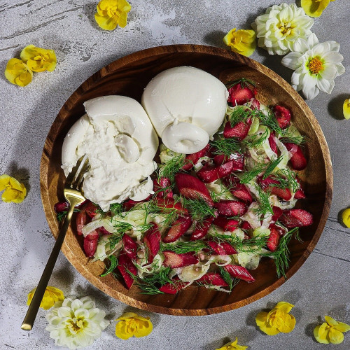 '25 Albariño and Roasted Rhubarb and Fennel Salad